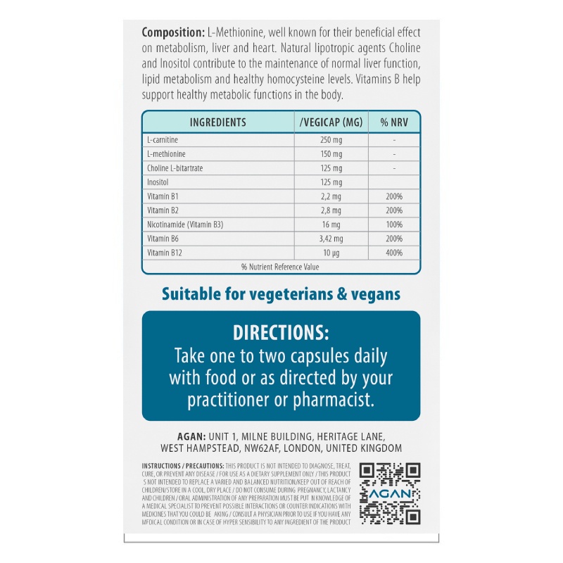 AGAN - Lipotropic Formula - 30caps